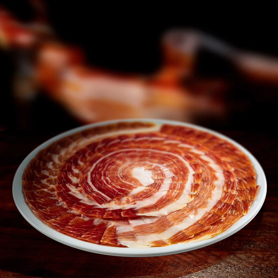 Hand-Carved 50% Iberico Cebo de Campo Ham (100g)